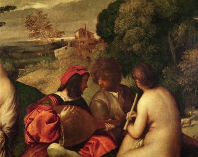 Das ländliche Konzert (Detail) von Tiziano Vecelli